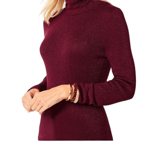 RSVP by Talbots Shimmer Turtleneck | Bordeaux Burgundy | NWT - Picture 10 of 10